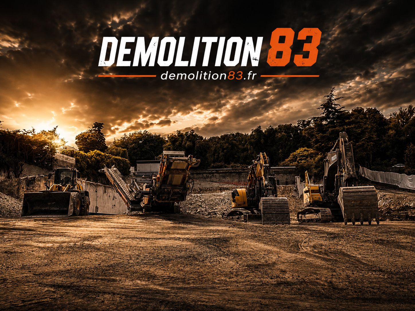 Chantier de démolition à Hyères