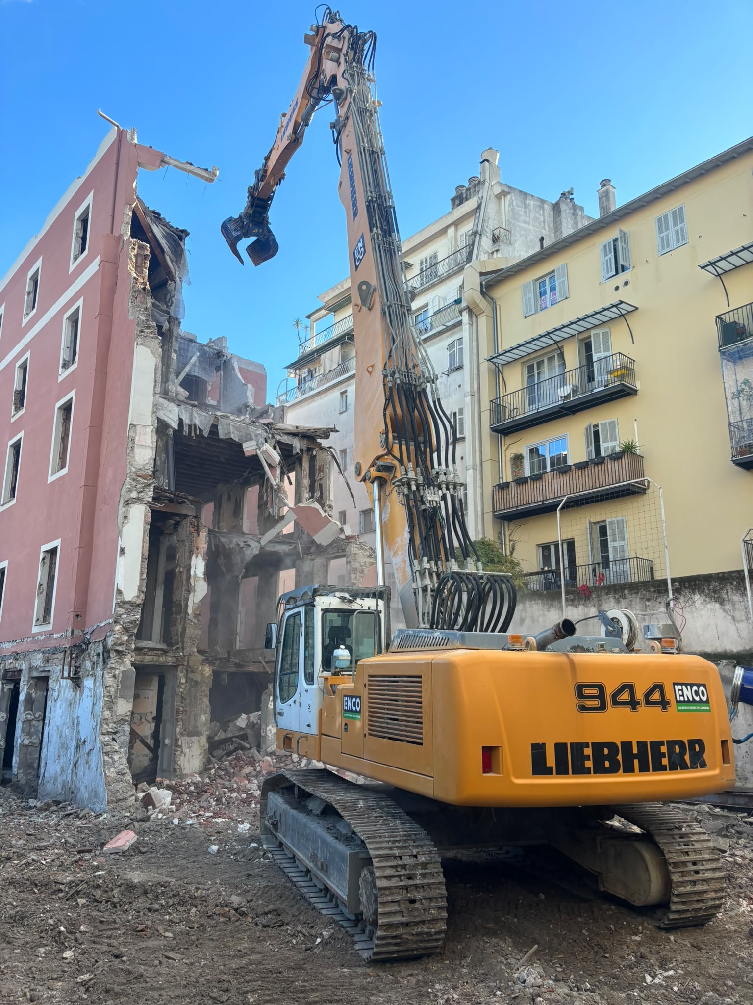 Chantier de démolition à Draguignan