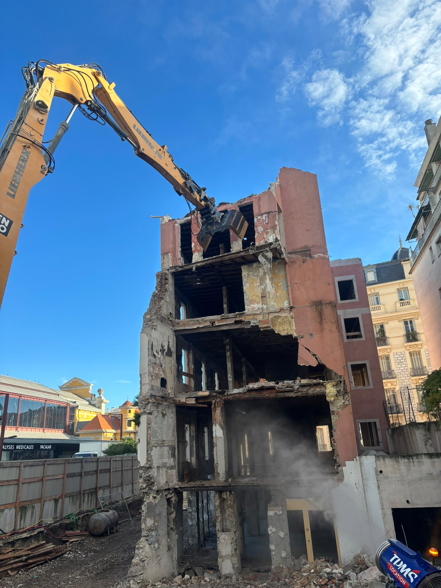 Chantier de démolition à Toulon